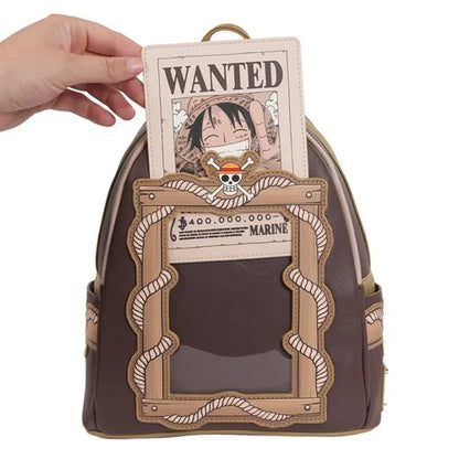 Loungefly One Piece Wanted Dead or Alive Monkey D. Luffy Mini-Backpack - Entertainment Earth Exclusive