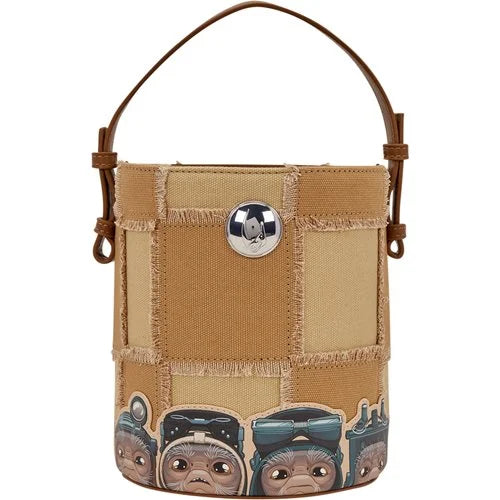 Loungefly Star Wars The Mandalorian Grogu & Anzellan Bucket Crossbody Bag