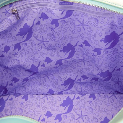 Loungefly The Little Mermaid Ariel, Flounder, and Sebastian Tote Bag with Coin Bag