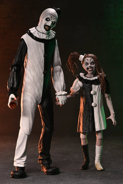 PREVENTA NECA Terrifier 2: Ultimate Art the Clown and The Little Pale Girl 7" Scale Action Figure 2-Pack
