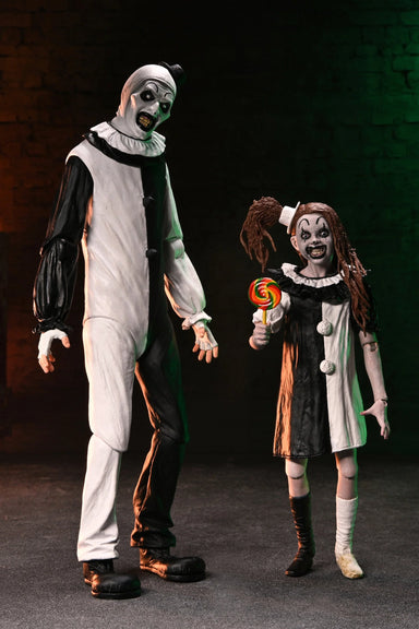 PREVENTA NECA Terrifier 2: Ultimate Art the Clown and The Little Pale Girl 7" Scale Action Figure 2-Pack