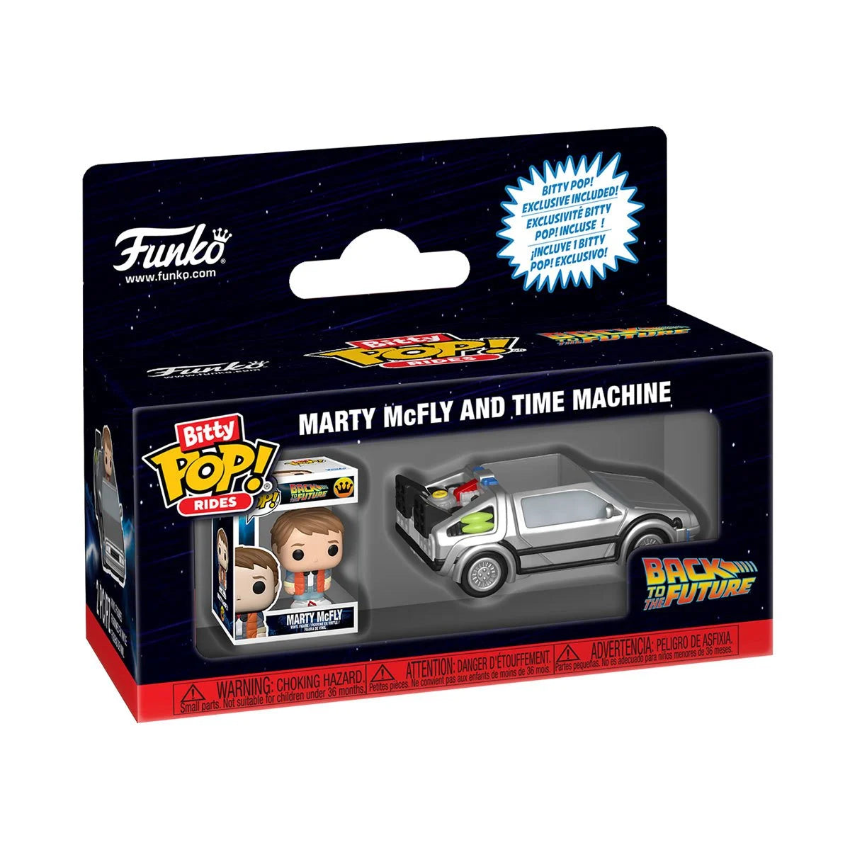 Funko Pop Bitty Rides Back to the Future: Marty McFly and Time Machine