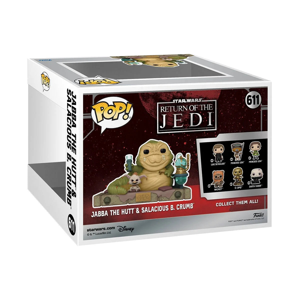 Funko Pop Deluxe Star Wars Return of the Jedi: Jabba and Salacious Crumb (611)