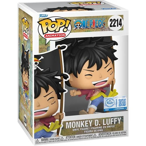 Funko Pop One Piece: Monkey D. Luffy with Flag - Exclusive (2214)