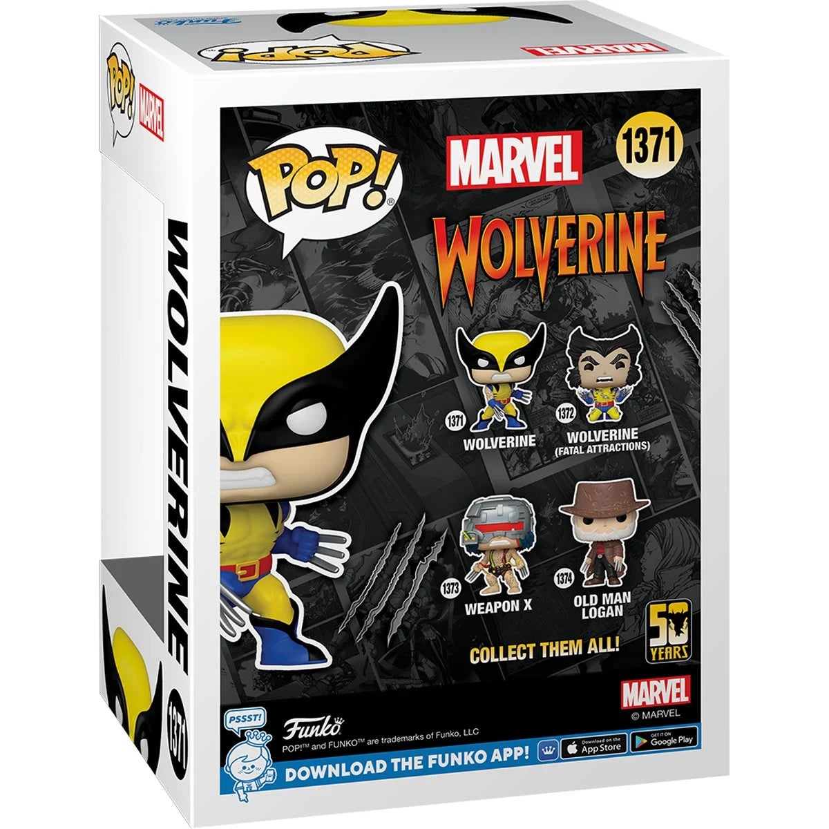 Funko Pop Wolverine 50th Anniversary: Wolverine Classic (1371)