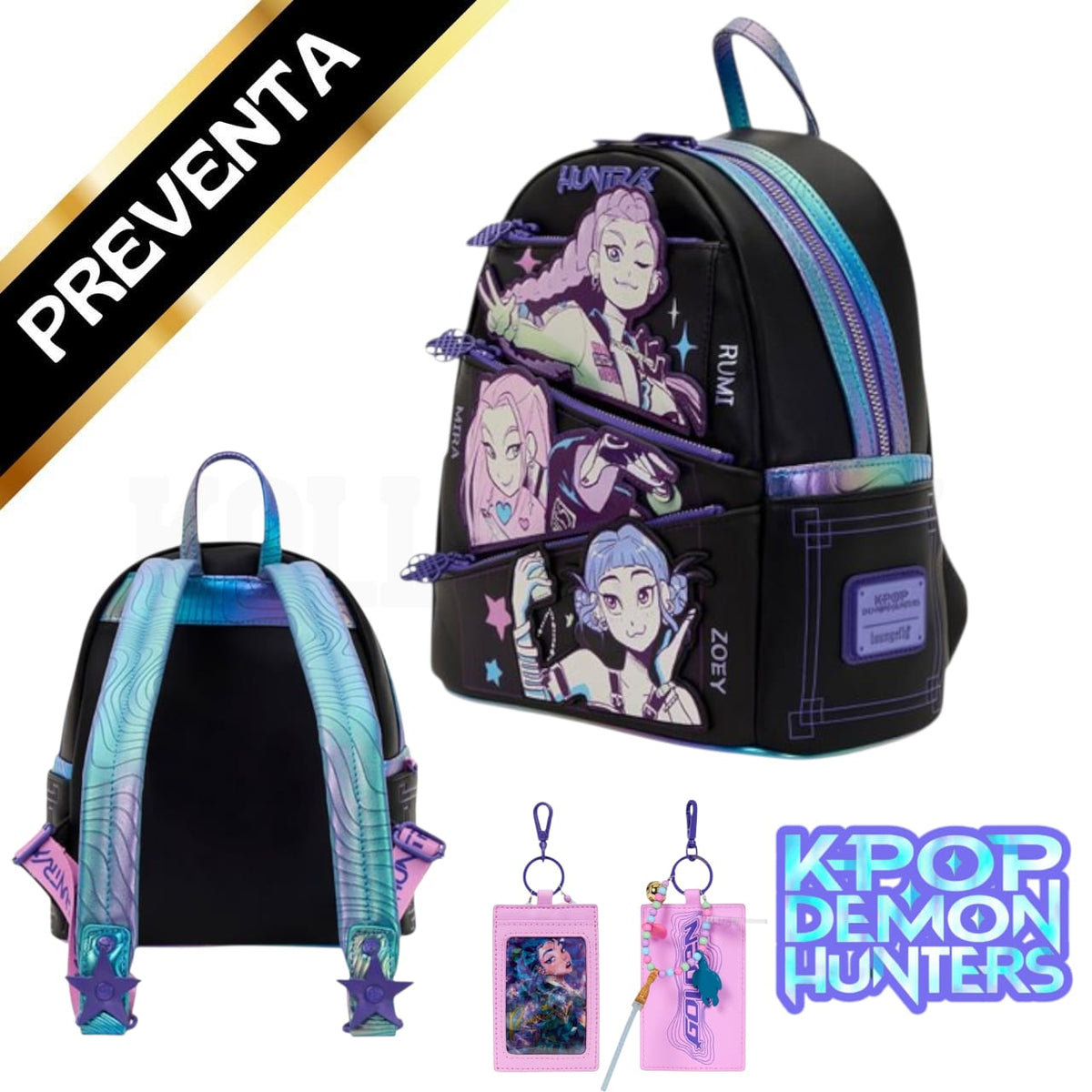 PREVENTA Loungefly K-Pop Demon Hunters: Huntr/x Mini-Backpack
