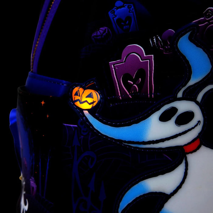 Loungefly Nightmare Before Christmas Zero and Jack Light-Up Mini Backpack