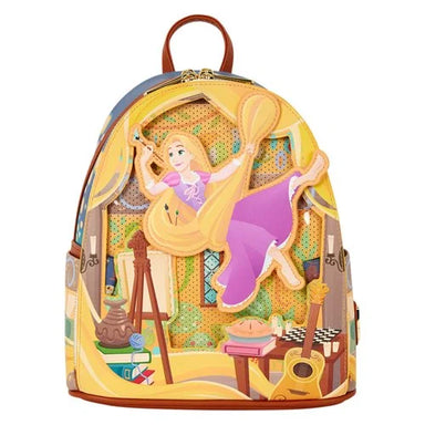 PREVENTA Loungefly Tangled Rapunzel Glow-in-the-Dark Mini-Backpack