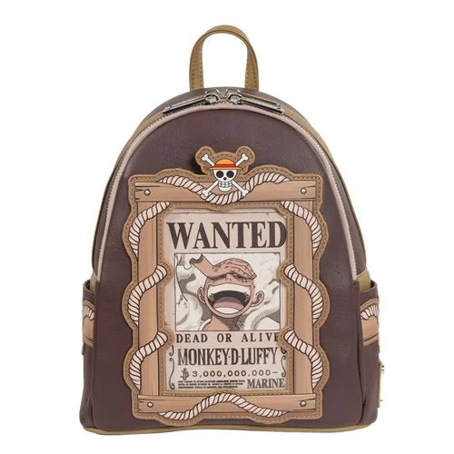 Loungefly One Piece Wanted Dead or Alive Monkey D. Luffy Mini-Backpack - Entertainment Earth Exclusive