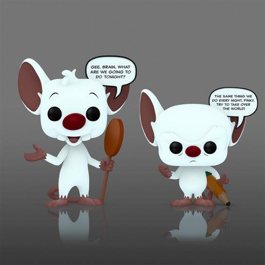 Funko Pop 2-Pack Pinky and The Brain:Pinky & The Brain Glows-In-The-Dark - Exclusive