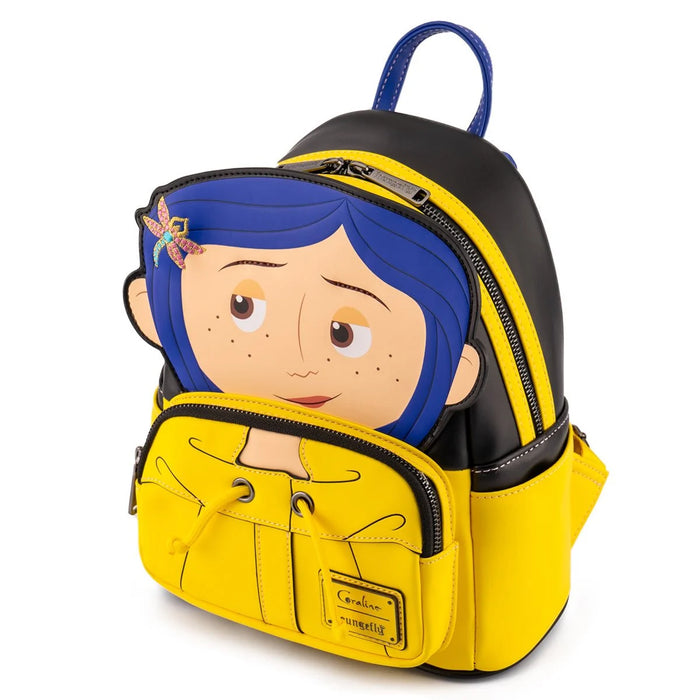 PREVENTA Loungefly Coraline Raincoat Cosplay Mini-Backpack