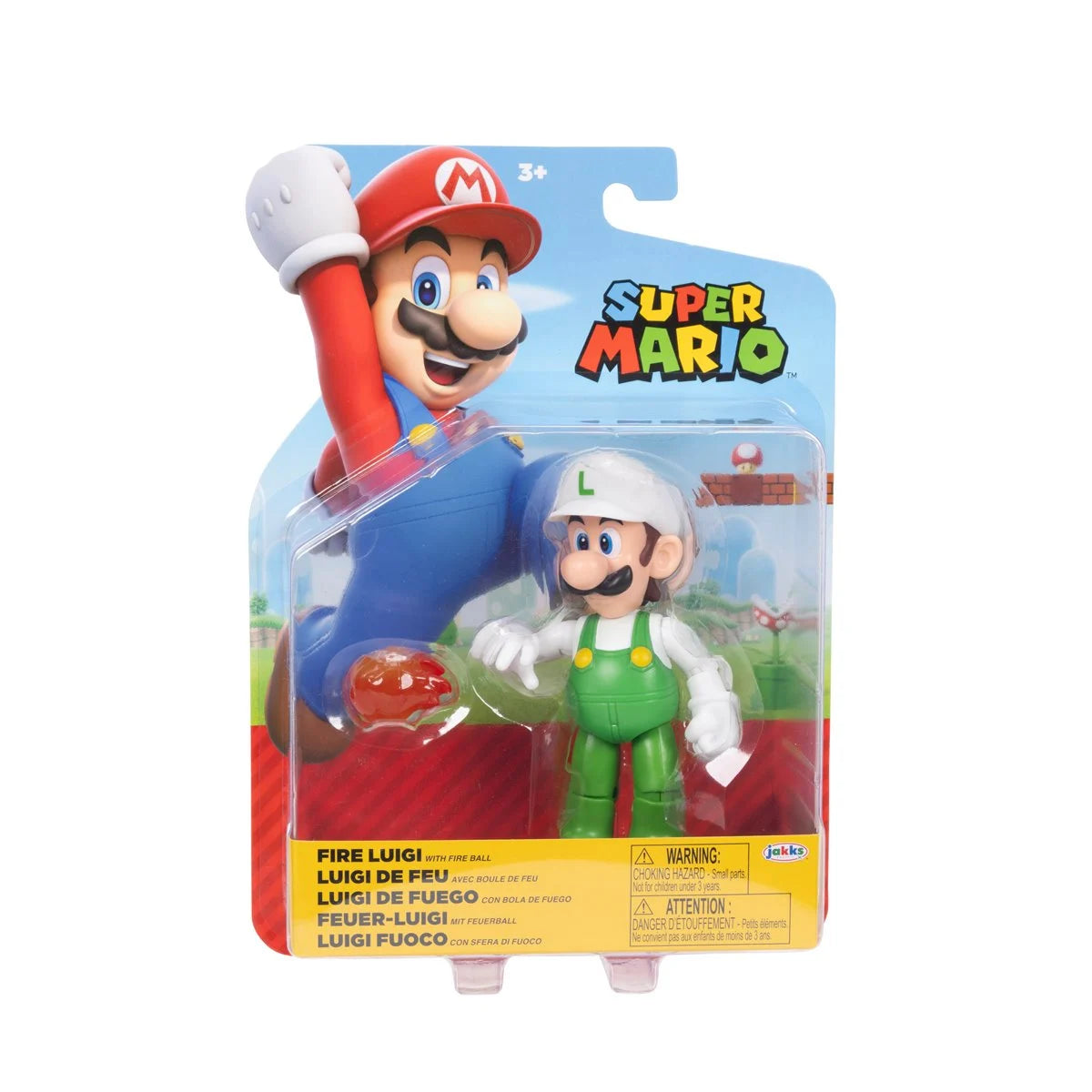 World of Nintendo Super Mario: Fire Luigi Action Figure