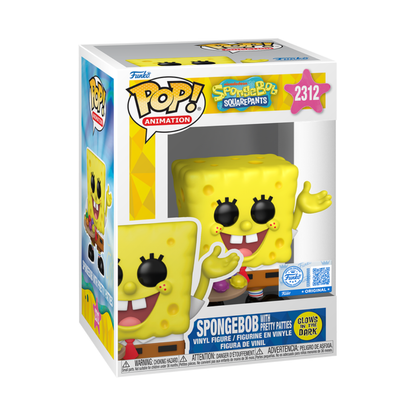 Funko Pop SpongeBob Squarepants: SpongeBob with Pretty Patties Glows In The Dark - Exclusive (2312)
