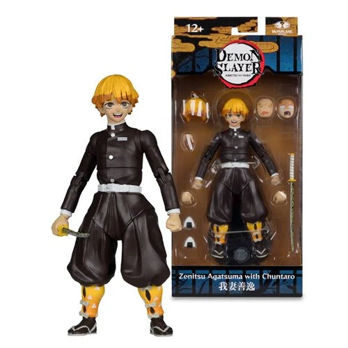 McFarlane Demon Slayer: Zenitsu Agatsuma with Chuntaro 7-Inch Scale Action Figure