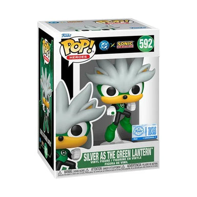 Funko Pop Justice League x Sonic The Hedgehog: Silver as the Green Lantern - Specialty Series (592)