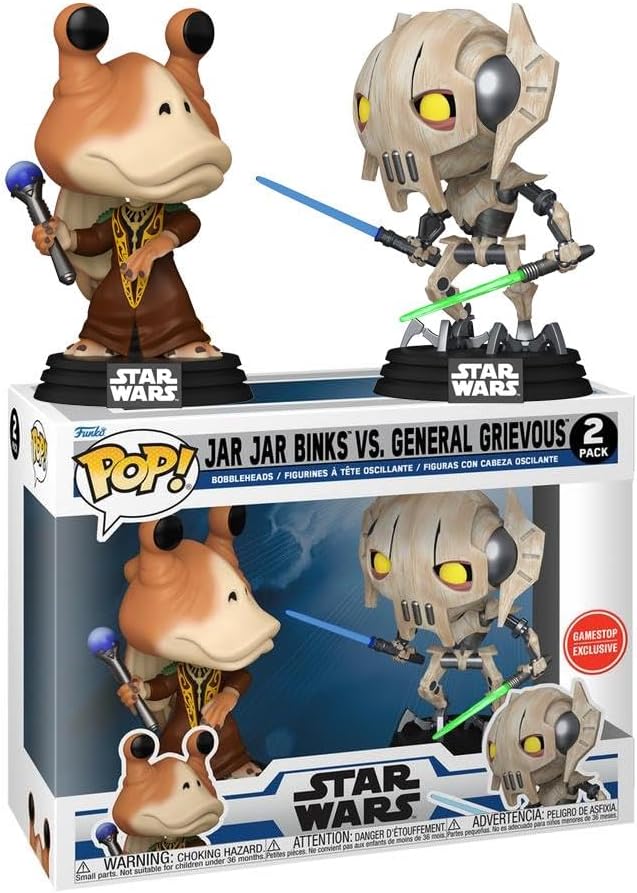 Funko Pop Star Wars: Jar Jar Binks vs General Grievous (2 Pack) - Gamestop Exclusive