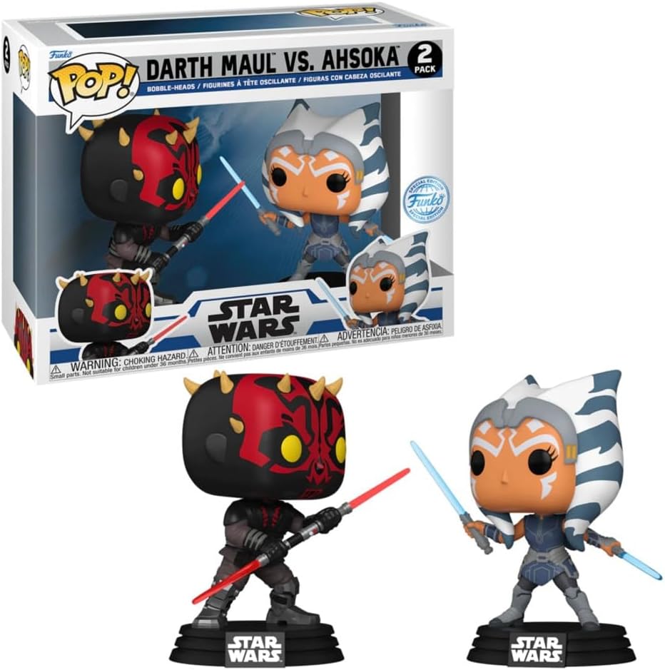 Funko Pop Star Wars: Darth Maul vs Ahsoka (2 Pack) - Gamestop Exclusive