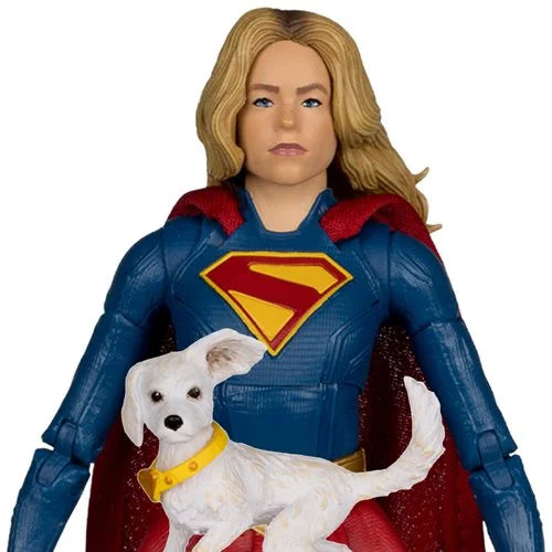 PREVENTA McFarlane DC Multiverse Deluxe Theatrical Edition Wave 4 Supergirl Movie Supergirl and Baby Krypto 7-Inch Scale Action Figure