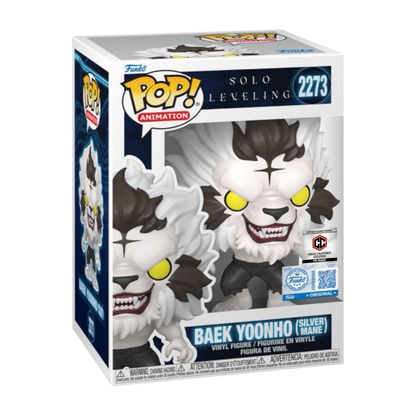 Funko Pop Solo Leveling S2: Bundle Baek Yoonho Silver w/Chase - Chalice Exclusive Sticker PR (2273)