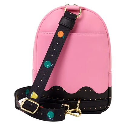 Loungefly Pac-Man Pinky Ghost Glow-in-the-Dark Sling Crossbody Bag