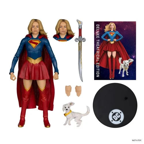 PREVENTA McFarlane DC Multiverse Deluxe Theatrical Edition Wave 4 Supergirl Movie Supergirl and Baby Krypto 7-Inch Scale Action Figure