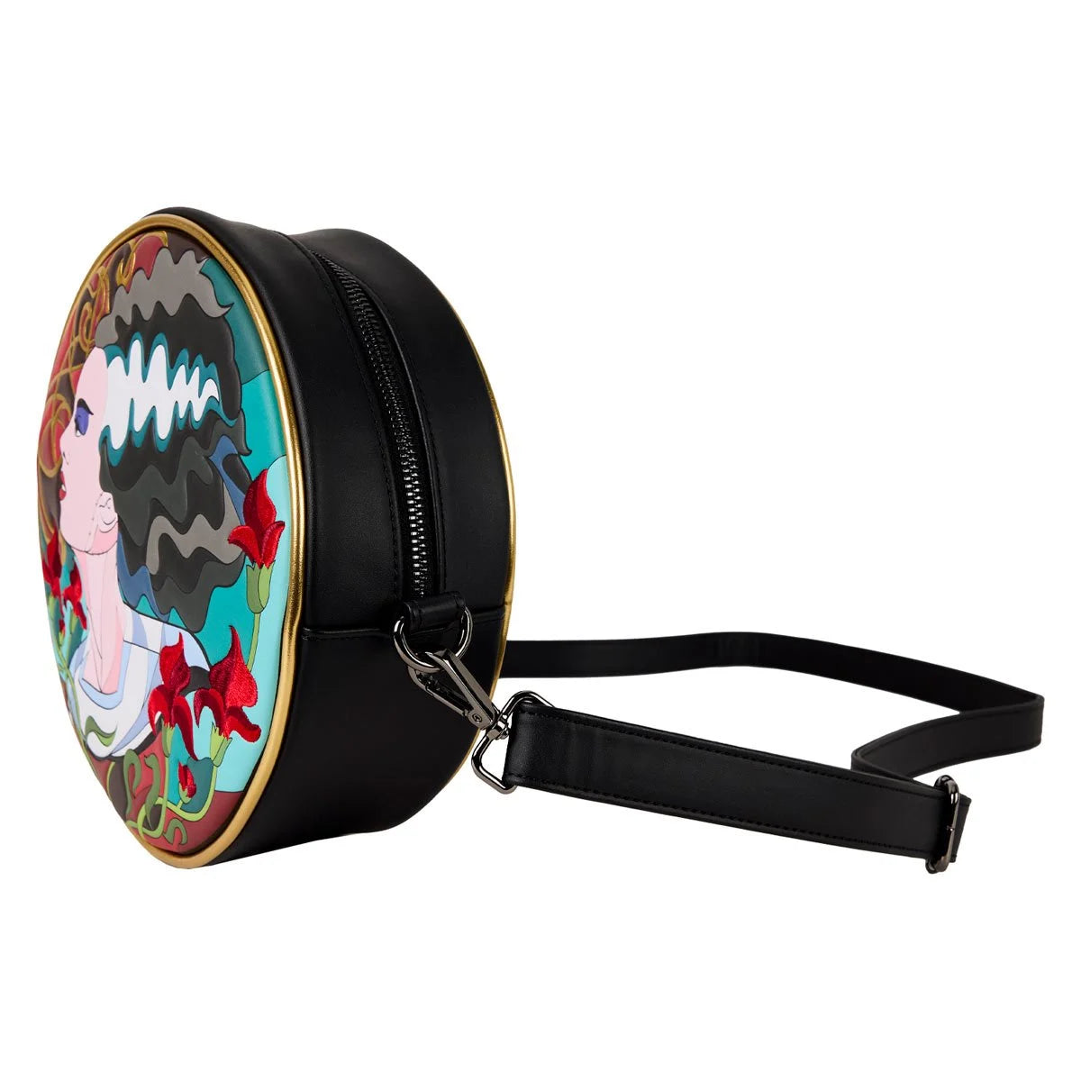 Loungefly Universal Monsters Bride of Frankenstein Stained Glass Crossbody Purse