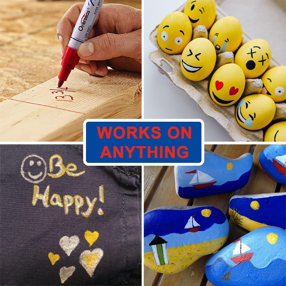 OVERSEAS Marcador de Pintura Base Aceite Punto Mediano - Individual