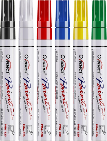 OVERSEAS Marcador de Pintura Base Aceite Punto Mediano - Individual