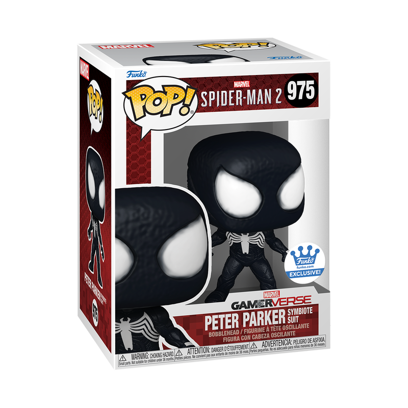 Funko Pop Spider-Man 2: Peter Parker Symbiote Suit - Funkoshop Exclusive (975)