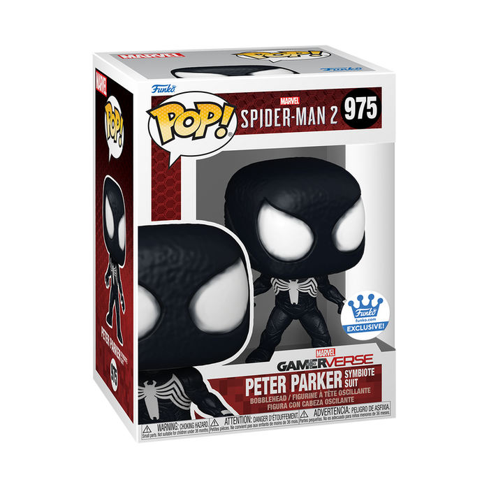 Funko Pop Spider-Man 2: Peter Parker Symbiote Suit - Funkoshop Exclusive (975)