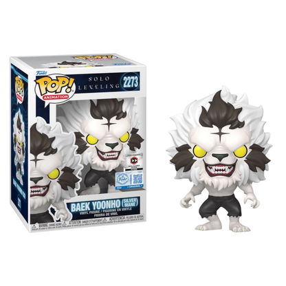 Funko Pop Solo Leveling S2: Bundle Baek Yoonho Silver w/Chase - Chalice Exclusive Sticker PR (2273)