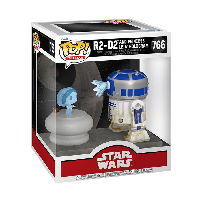 PREVENTA Funko Pop Deluxe Star Wars: R2-D2 and Princess Leia  Hologram (766)