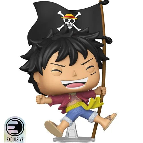 Funko Pop One Piece: Monkey D. Luffy with Flag - Exclusive (2214)