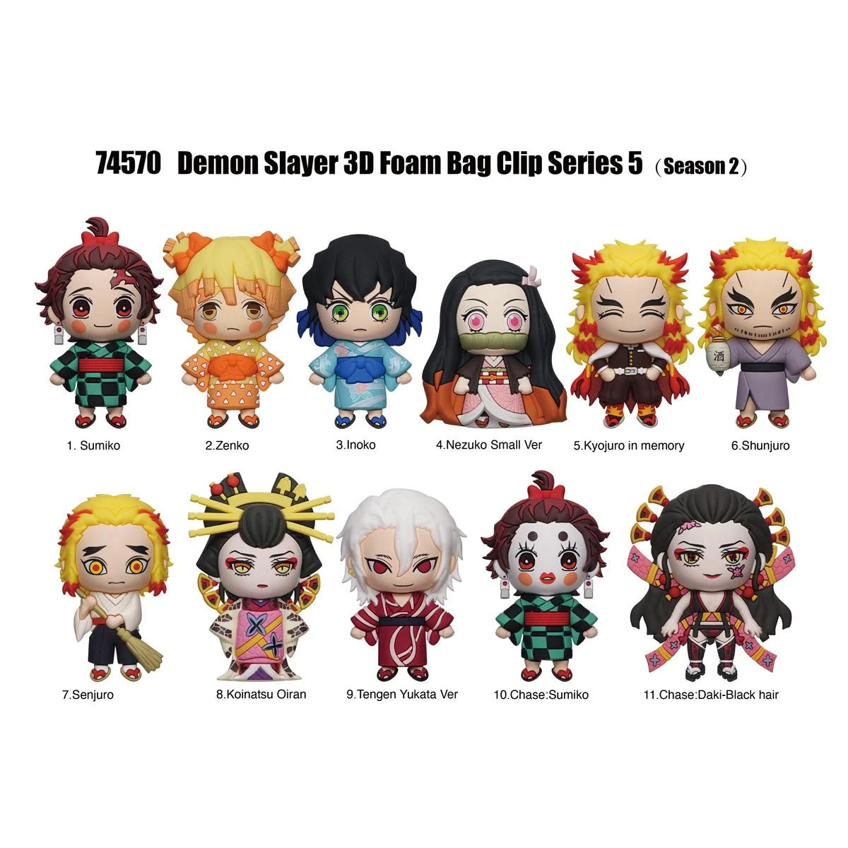 Monogram Foam Bag Clip: Demon Slayer Serie 5