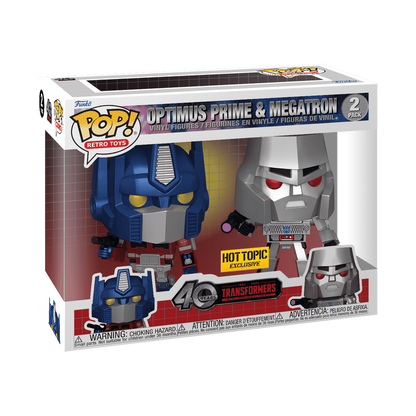 Funko Pop Transformers: Optimus Prime & Megatron 2-pack - Hot Topic Exclusive