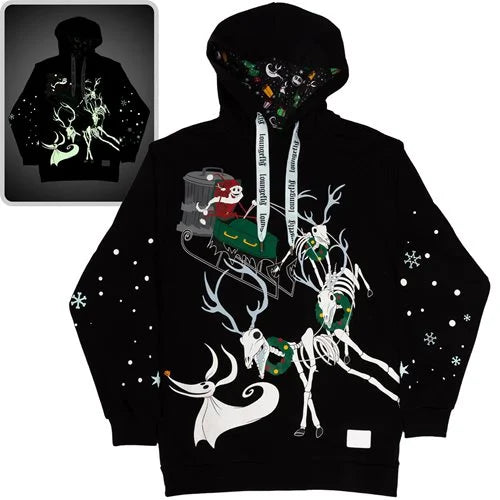 Loungefly NBX Santa Jack Skellington Glow in the dark Hoodie