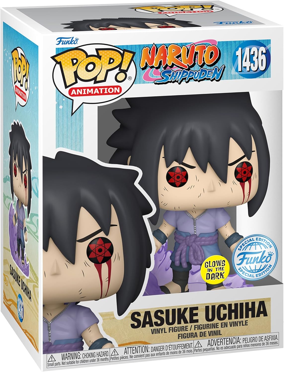 Funko Pop Naruto Shippuden: Sasuke Uchiha Amaterasu Glow-in-the-Dark - Special Edition (1436)
