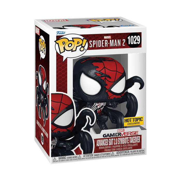 Funko Pop Spider-Man 2: Advanced Suit 2.0 Symbiote Takeover - Hot Topic Exclusive (1029)