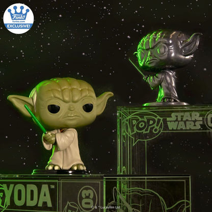 Funko Pop Die-Cast Star Wars: Yoda With Lightsaber - Funkoshop Exclusive (03)