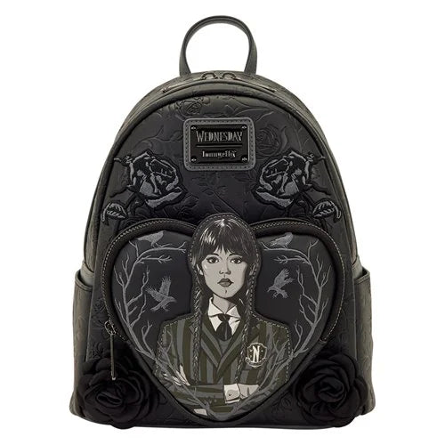Loungefly Wednesday Black Roses Mini-Backpack