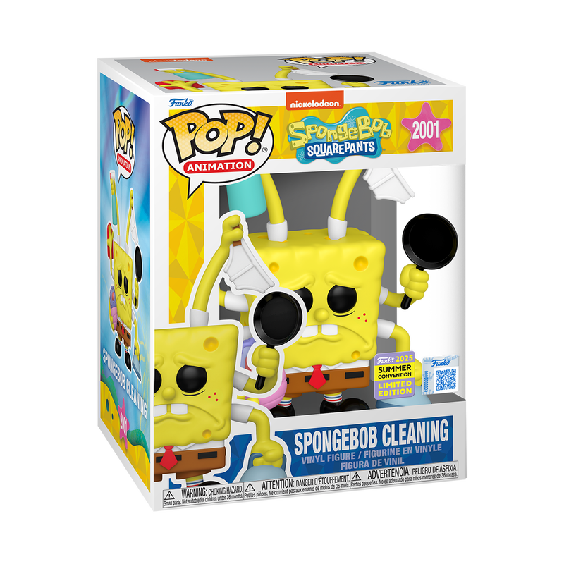 Funko Pop Premium Spongebob Squarepants: SpongeBob Cleaning - SDCC 2025 Exclusive (2001)