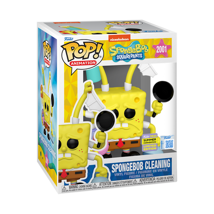Funko Pop Premium Spongebob Squarepants: SpongeBob Cleaning - SDCC 2025 Exclusive (2001)