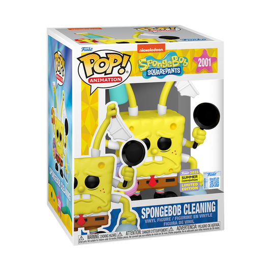 Funko Pop Premium Spongebob Squarepants: SpongeBob Cleaning - SDCC 2025 Exclusive (2001)