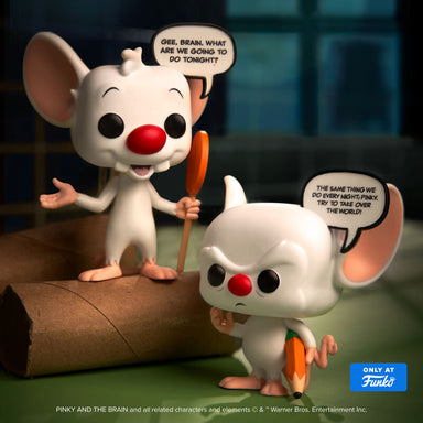 Funko Pop 2-Pack Pinky and The Brain:Pinky & The Brain Glows-In-The-Dark - Exclusive
