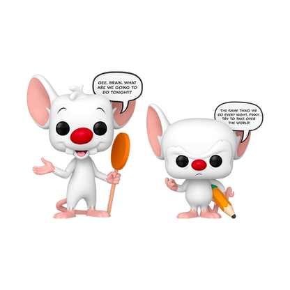 Funko Pop 2-Pack Pinky and The Brain:Pinky & The Brain Glows-In-The-Dark - Exclusive