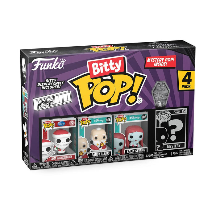 Funko Bitty Pop The Nightmare Before Christmas: Santa Jack Skellington 4-Pack