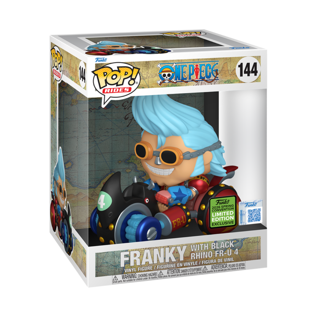 Funko Pop Rides Deluxe One Piece: Franky with Black Rhino FR-U 4 - ECCC 2026 Exclusive (144)
