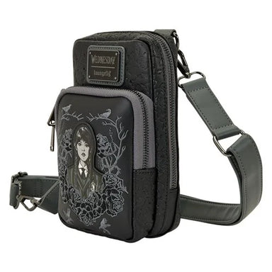 Loungefly Wednesday Cell Phone Crossbody Bag with Coin Bag