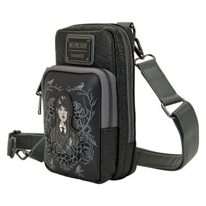 Loungefly Wednesday Cell Phone Crossbody Bag with Coin Bag
