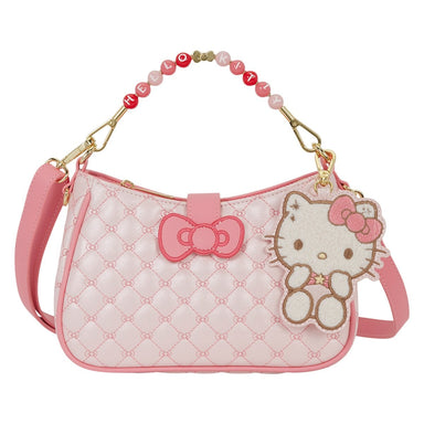 PREVENTA Loungefly Bolso Cruzado Hello Kitty: Holiday Acolchado con Asa de Cuentas